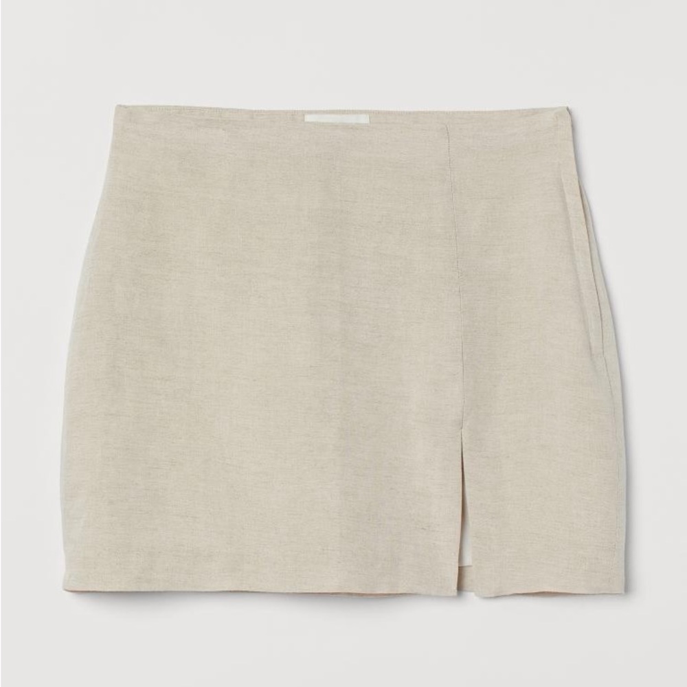 NWOT HM linen blend mini skirt